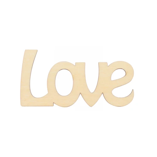 Drewniany napis “Love”