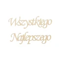 Drewniany napis ze sklejki „Wszystkiego najlepszego”