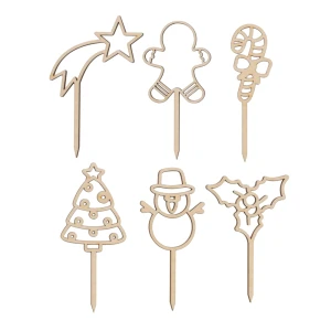 Wooden mini toppers for Christmas