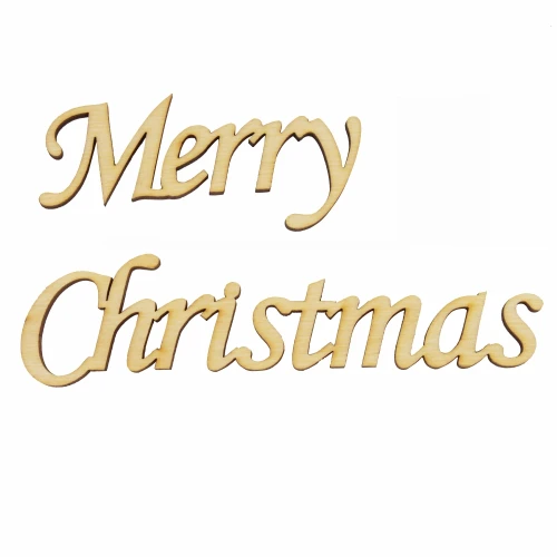 Plywood inscription - "Merry Christmas"