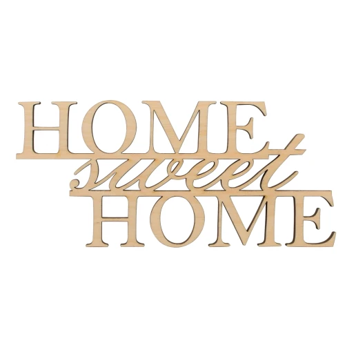 Duży drewniany napis "home sweet home"