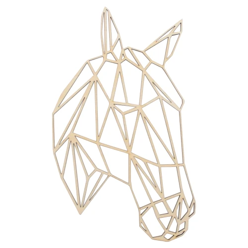 Wooden geometric horse