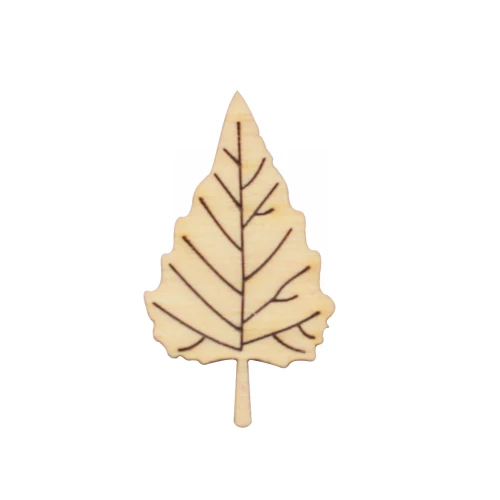 Wooden scrap - birch leaf