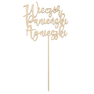 Personalized wooden topper for Bachelorette Party