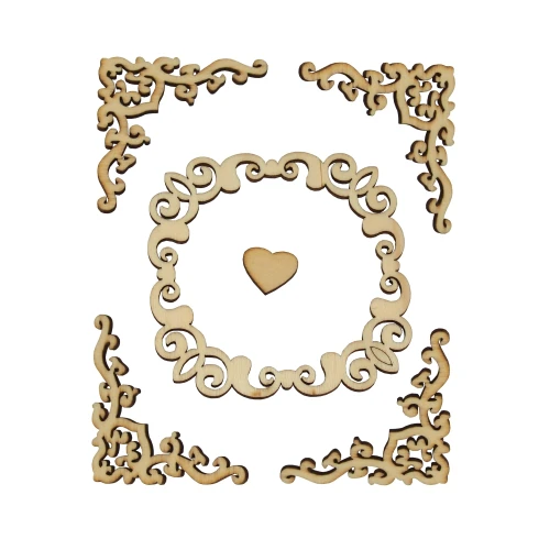 Wooden scraps set - decors