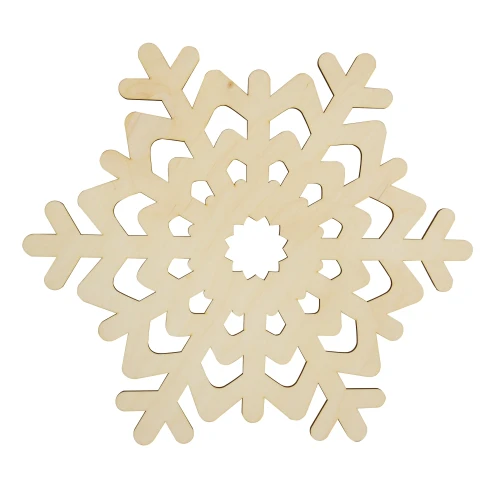 Wooden table placemat - snowflake