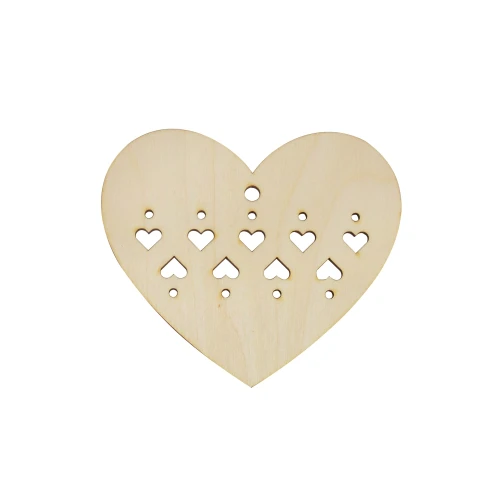 Wooden tag - heart