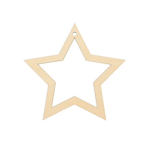 Christmas decoration, tag - empty five-pointed star