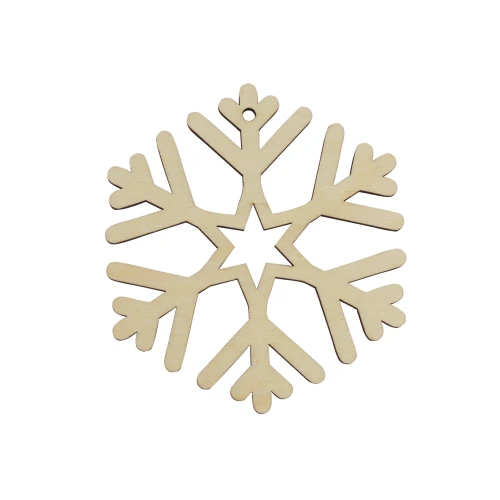 Plywood snowflake 5, Christmas tree decoration