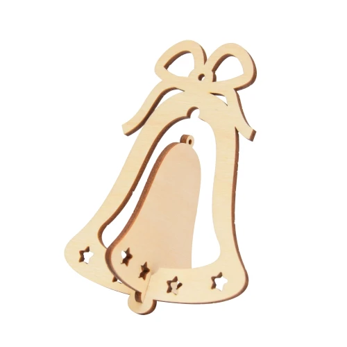 3D wooden bell for Christmas tree