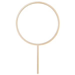 Wooden round cake topper for decorating with flowers