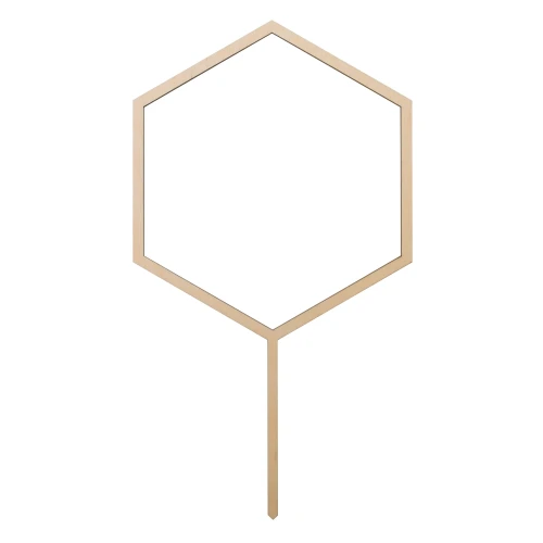 Wooden hexagon cake topper for decorating with flowers
