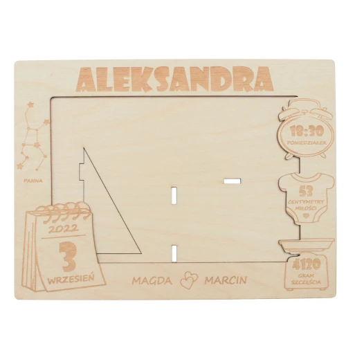 Wooden baby birth frame