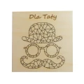 Drewniana plakietka z napisem „Dla taty”
