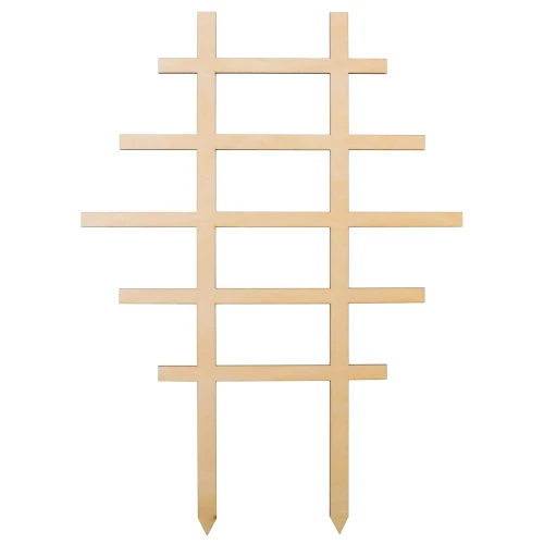 Wooden ladder for plants in a pot