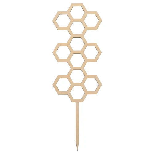 Wooden plant support - honeycomb