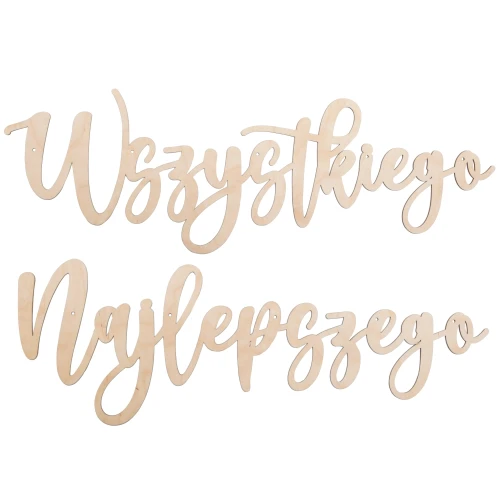 Girlanda drewniana napis Wszystkiego Najlepszego