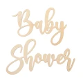 Drewniana girlanda do zawieszenia z napisem Baby Shower.