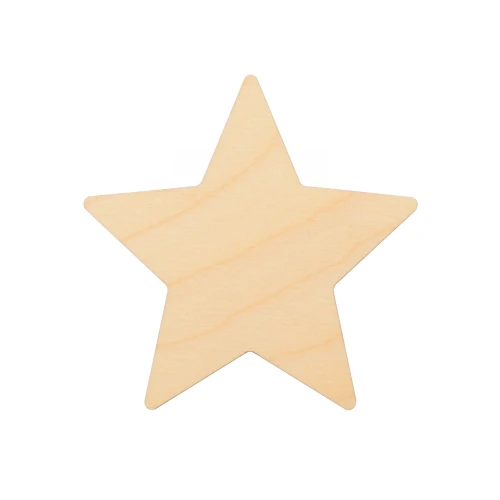 Wooden star for decoupage
