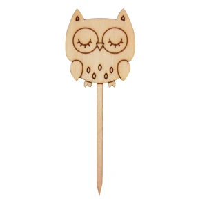 Wooden cake topper - owl