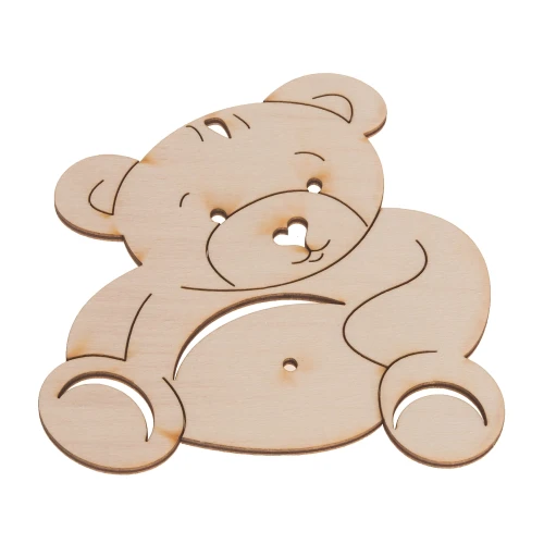 Wooden coaster - teddy bear