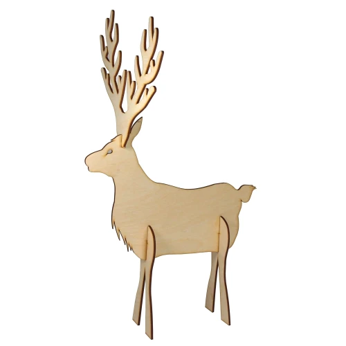 Wooden reindeer 3D - 2