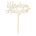 Drewniany Topper na tort „Wesołego Alleluja”