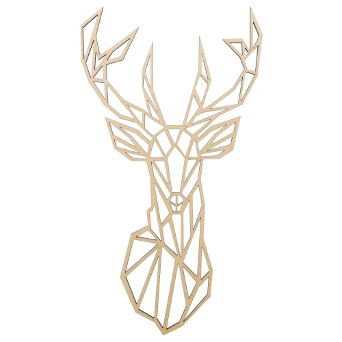 Wooden geometric deer