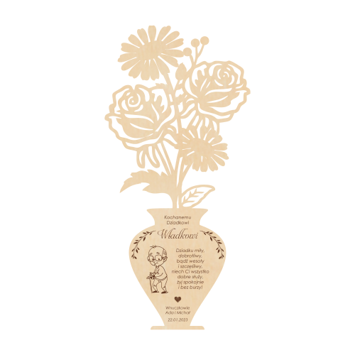 Personalized roses with wishes for Grandparent's Day