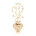 Drewniane tulipany z życzeniami na Dzień Babci
