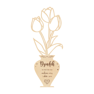 Wooden tulips with wishes for Grandparent's Day