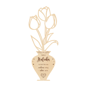 Personalized tulips with wishes for Grandparent's Day