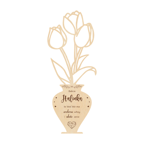 Personalized tulips with wishes for Grandparent's Day