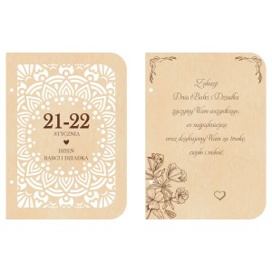Wooden greeting card for Grandparent's Day - 1
