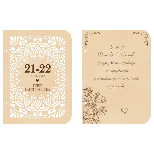 Wooden greeting card for Grandparent's Day - 1