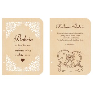 Wooden greeting card for Grandparent's Day - 2