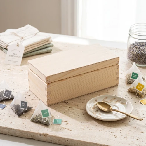 Small tea box with 3 compartments
