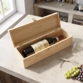 Drewniana Skrzynka na wino zamykana z grawerem