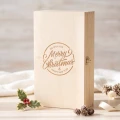 Pudełko na dwa wina z grawerem Merry Christmas