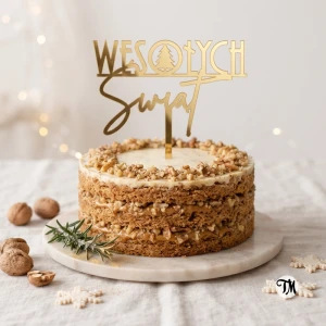 Topper "WESOŁYCH Świąt" (Art Deco)