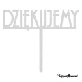 Topper napis "Dziękujemy"