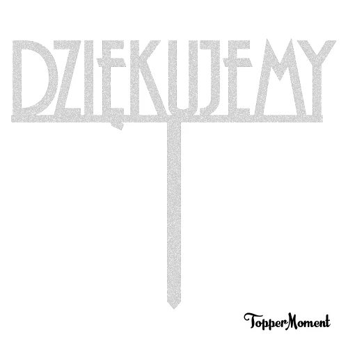 Topper napis "Dziękujemy" (Art Deco)