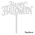 Topper napis "Halloween" z nietoperzami