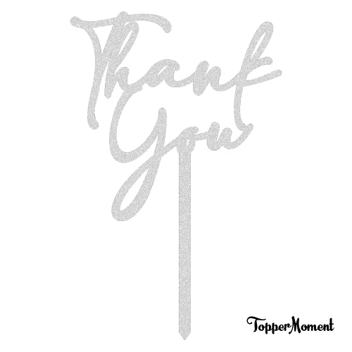 Topper napis "Thank You" pisany ręcznie
