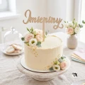 Topper "Imieniny" naturalny