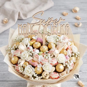 Topper napis "Super Nauczycielka" (Art Deco)