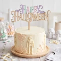 Topper napis "Halloween" z nietoperzami pomalowany