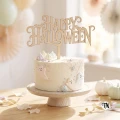 Topper napis "Halloween" z nietoperzami drewniany