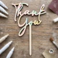 Topper napis "Thank You" pisany ręcznie pomalowany