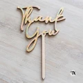 Topper napis "Thank You" pisany ręcznie kolorowy